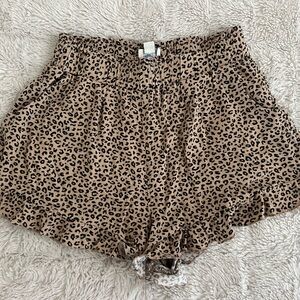 Blue Rain Animal Print Shorts